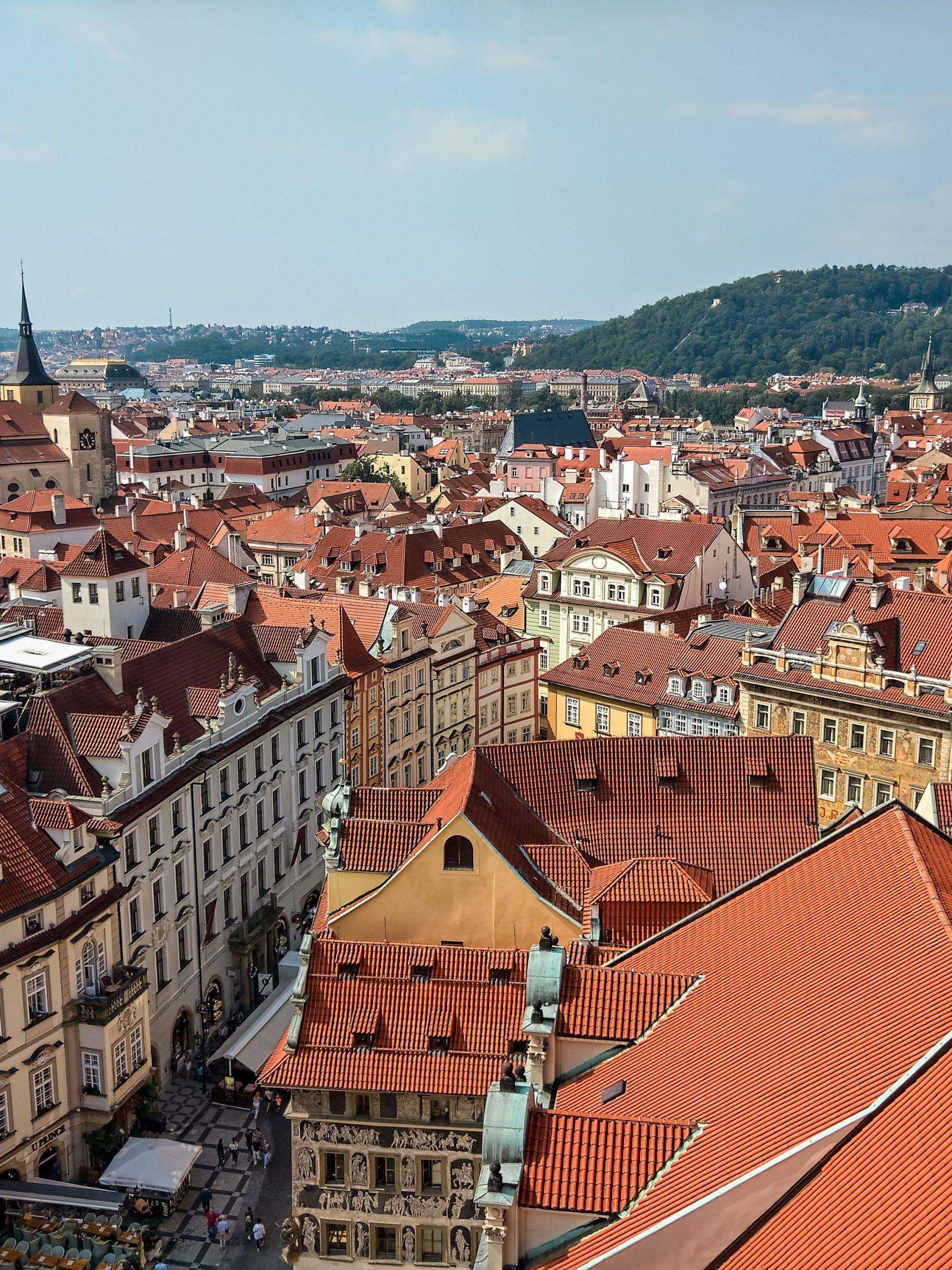 uitzicht vanaf de astronomische klok praag 