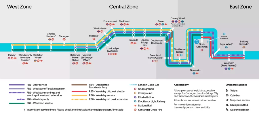 Plattegrond uber boot Londen