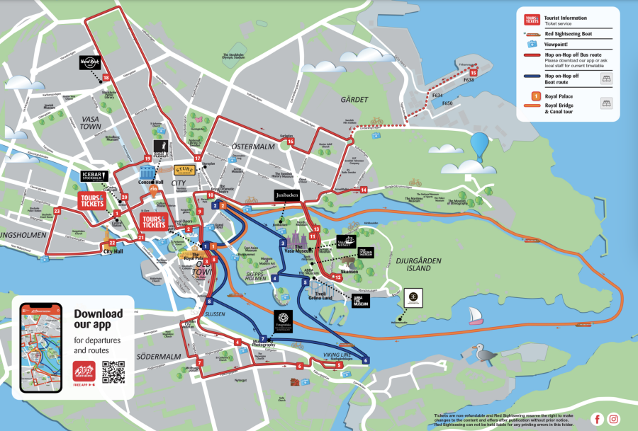 plattegrond hop on hop off bus stockholm