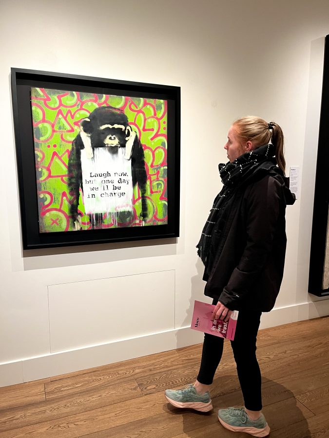 Werken van Banksy in het Moco Museum in Amsterdam